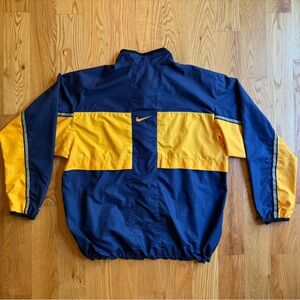 Vintage 90’s Nike Windbreaker Jacket – Navy & Yellow Colorblock, XL